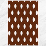 Polka Dots - White on Auburn Brown Canvas 20  x 30 