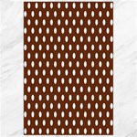 Polka Dots - White on Auburn Brown Canvas 24  x 36 