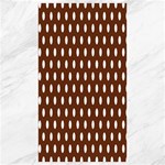 Polka Dots - White on Auburn Brown Canvas 40  x 72 