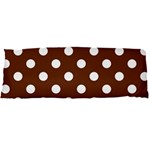 Polka Dots - White on Auburn Brown Body Pillow Case Dakimakura (Two Sides)