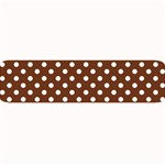 Polka Dots - White on Auburn Brown Medium Bar Mat