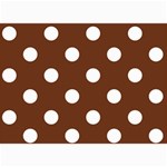 Polka Dots - White on Auburn Brown 5  x 7  Photo Cards