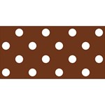 Polka Dots - White on Auburn Brown YOU ARE INVITED 3D Greeting Card (8x4)