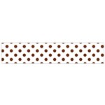 Polka Dots - Auburn Brown on White Flano Scarf (Small)