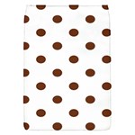 Polka Dots - Auburn Brown on White Removable Flap Cover (S)
