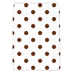 Polka Dots - Auburn Brown on White Removable Flap Cover (L)