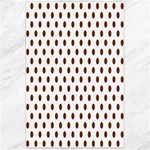 Polka Dots - Auburn Brown on White Canvas 24  x 36 