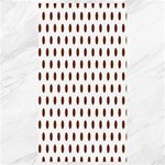 Polka Dots - Auburn Brown on White Canvas 40  x 72 