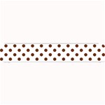 Polka Dots - Auburn Brown on White Small Bar Mat