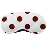Polka Dots - Auburn Brown on White Sleeping Mask