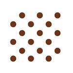 Polka Dots - Auburn Brown on White Greeting Card 5  x 7 