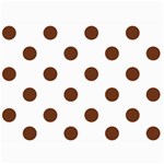 Polka Dots - Auburn Brown on White 5  x 7  Photo Cards