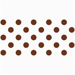 Polka Dots - Auburn Brown on White 4  x 8  Photo Cards
