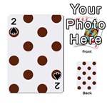 Polka Dots - Auburn Brown on White Playing Cards 54 Designs