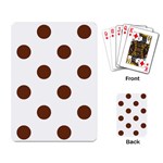 Polka Dots - Auburn Brown on White Playing Cards Single Design