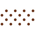 Polka Dots - Auburn Brown on White YOU ARE INVITED 3D Greeting Card (8x4)