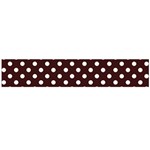 Polka Dots - White on Dark Sienna Brown Flano Scarf (Large)