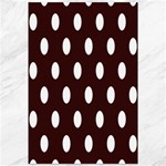 Polka Dots - White on Dark Sienna Brown Canvas 12  x 18 