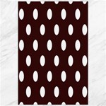 Polka Dots - White on Dark Sienna Brown Canvas 20  x 30 