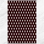 Polka Dots - White on Dark Sienna Brown Canvas 24  x 36 