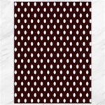Polka Dots - White on Dark Sienna Brown Canvas 36  x 48 