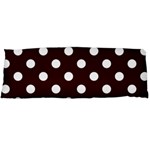 Polka Dots - White on Dark Sienna Brown Body Pillow Case (Dakimakura) (One Side)