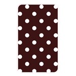 Polka Dots - White on Dark Sienna Brown Memory Card Reader (Rectangular)