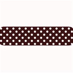 Polka Dots - White on Dark Sienna Brown Medium Bar Mat