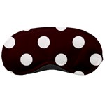 Polka Dots - White on Dark Sienna Brown Sleeping Mask