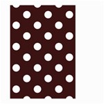 Polka Dots - White on Dark Sienna Brown Large Garden Flag (Two Sides)