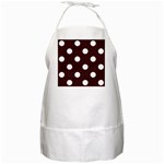 Polka Dots - White on Dark Sienna Brown BBQ Apron
