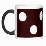 Polka Dots - White on Dark Sienna Brown Morph Mug