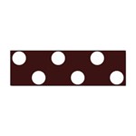 Polka Dots - White on Dark Sienna Brown Sticker Bumper (100 pack)