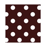 Polka Dots - White on Dark Sienna Brown Greeting Card 4.5  x 6 