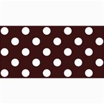 Polka Dots - White on Dark Sienna Brown 4  x 8  Photo Cards
