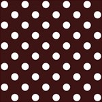 Polka Dots - White on Dark Sienna Brown ScrapBook Page 12  x 12 
