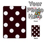 Polka Dots - White on Dark Sienna Brown Multi-purpose Cards (Rectangle)