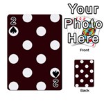 Polka Dots - White on Dark Sienna Brown Playing Cards 54 Designs