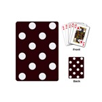 Polka Dots - White on Dark Sienna Brown Playing Cards (Mini)