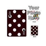 Polka Dots - White on Dark Sienna Brown Playing Cards 54 (Mini)