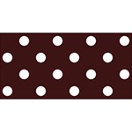 Polka Dots - White on Dark Sienna Brown YOU ARE INVITED 3D Greeting Card (8x4)