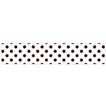 Polka Dots - Dark Sienna Brown on White Flano Scarf (Small)