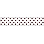 Polka Dots - Dark Sienna Brown on White Flano Scarf (Large)
