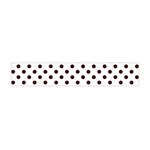 Polka Dots - Dark Sienna Brown on White Flano Scarf (Mini)