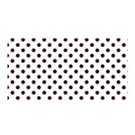 Polka Dots - Dark Sienna Brown on White Satin Wrap