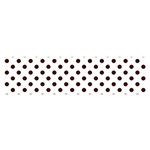 Polka Dots - Dark Sienna Brown on White Satin Scarf (Oblong)
