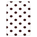 Polka Dots - Dark Sienna Brown on White Removable Flap Cover (S)