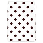 Polka Dots - Dark Sienna Brown on White Removable Flap Cover (L)