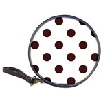 Polka Dots - Dark Sienna Brown on White Classic 20-CD Wallet
