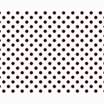 Polka Dots - Dark Sienna Brown on White Collage 11  x 14 